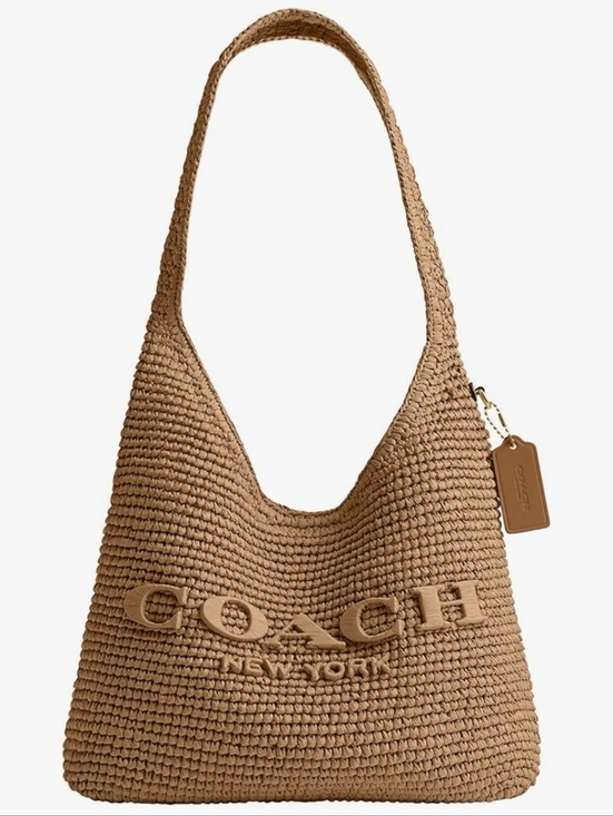 Coach Handbags - COACH Brooklyn Shoulder Bag 28 in Straw BNWT